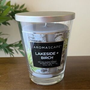 New Aromascape Lakeside & Birch Soy Wax Blend 11.5 Candle